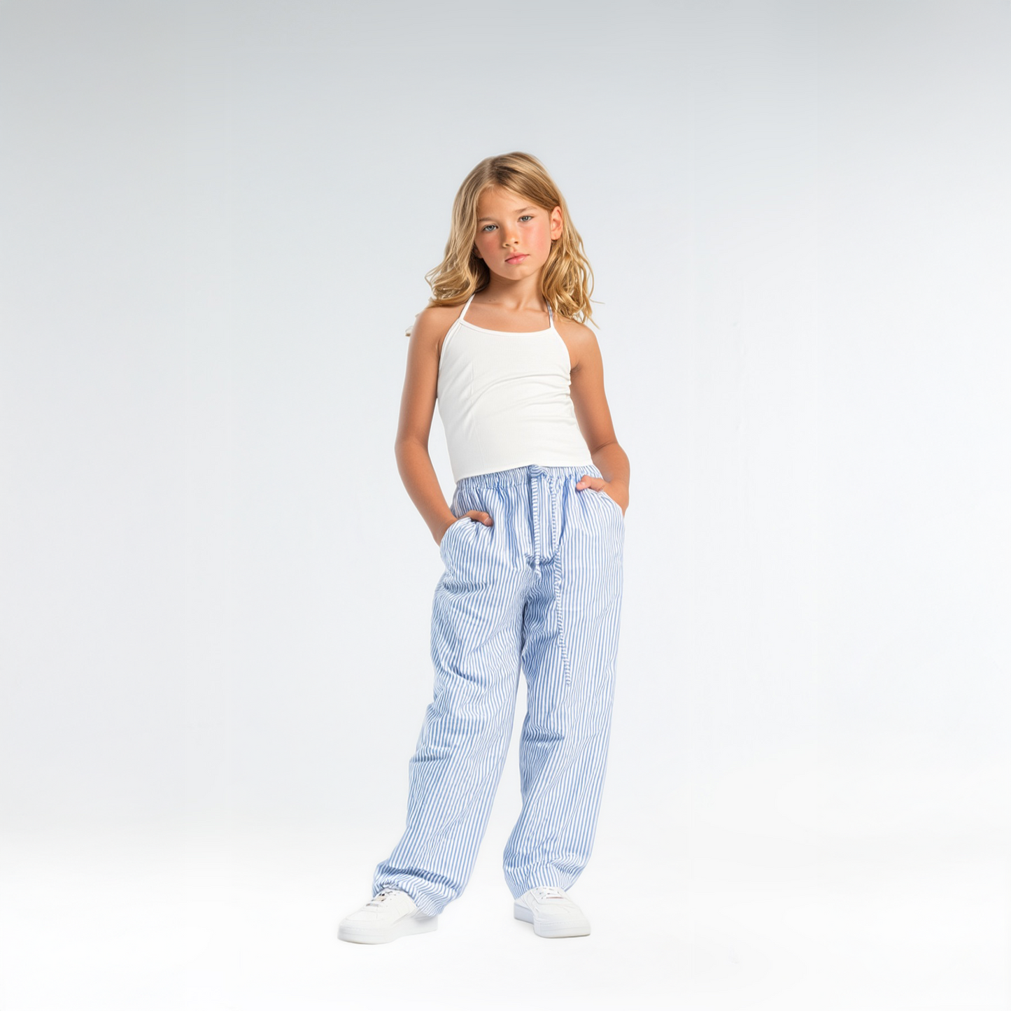 striped relaxed fit pants