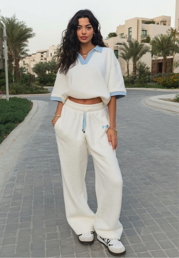 jacquard embroidered sweatpants