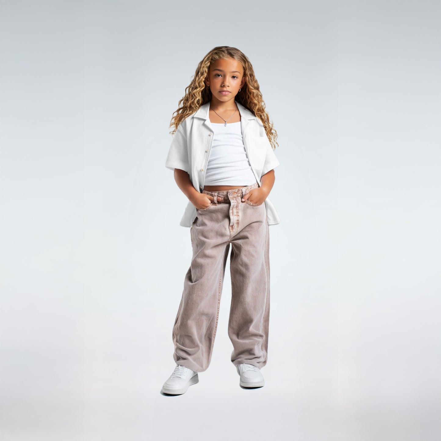 wide leg washed effect jeans