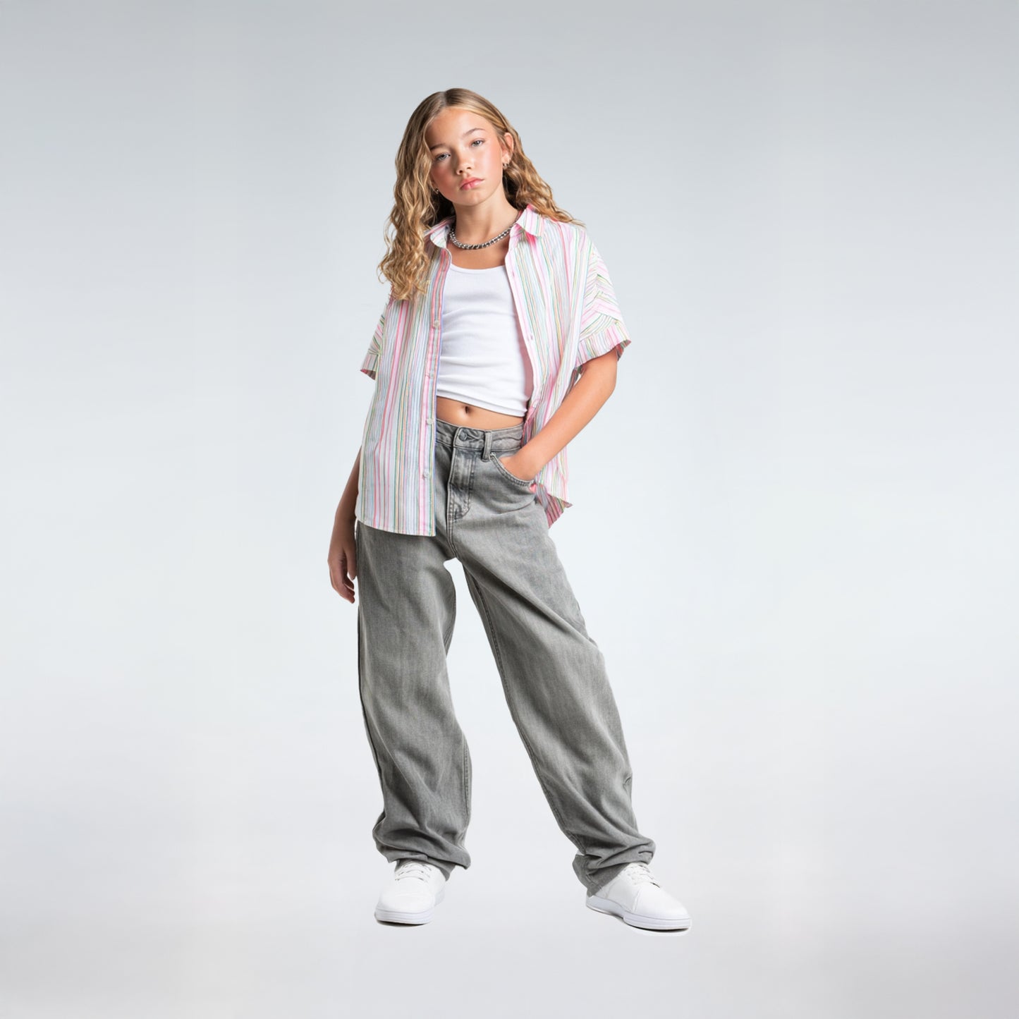 wide leg washed effect jeans