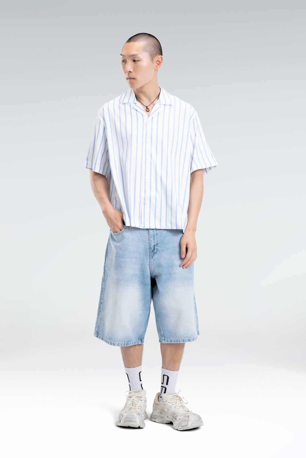 striped blend shirt
