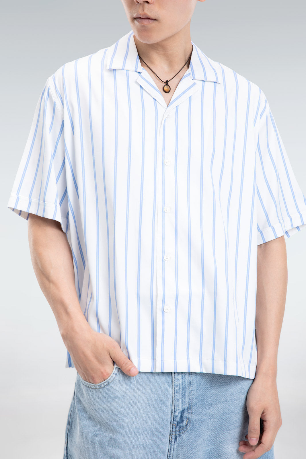 striped blend shirt