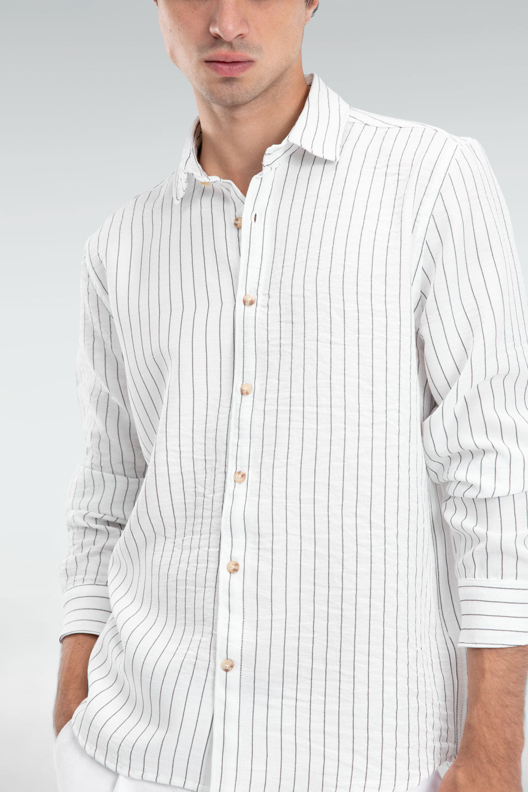 striped blend shirt
