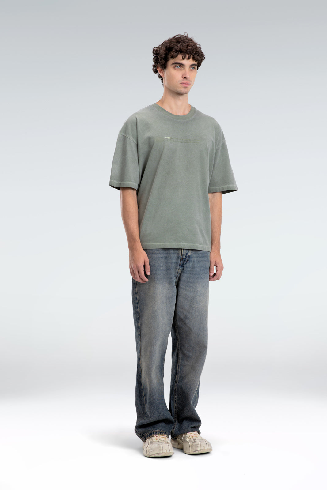 washed text t-shirt