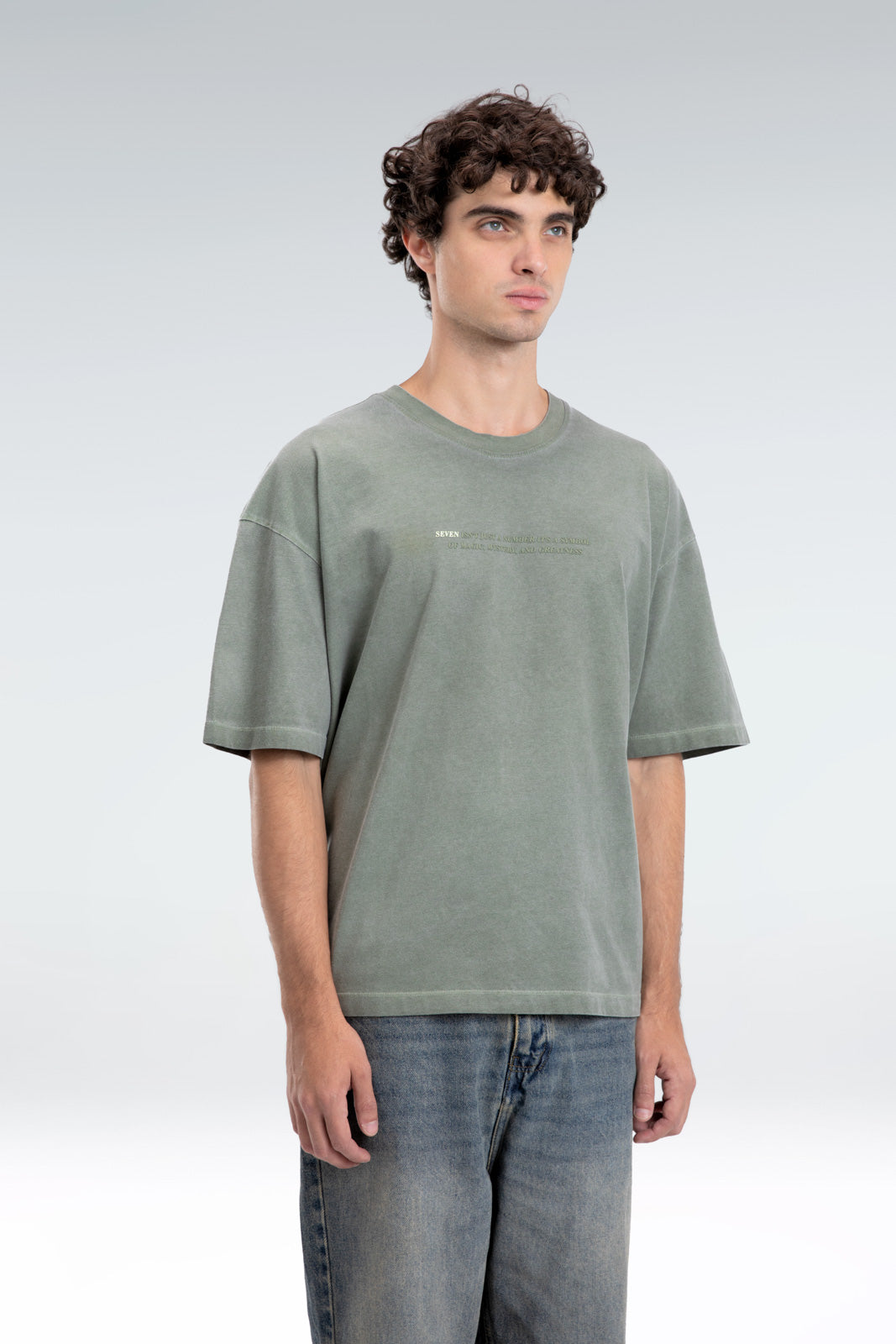 washed text t-shirt