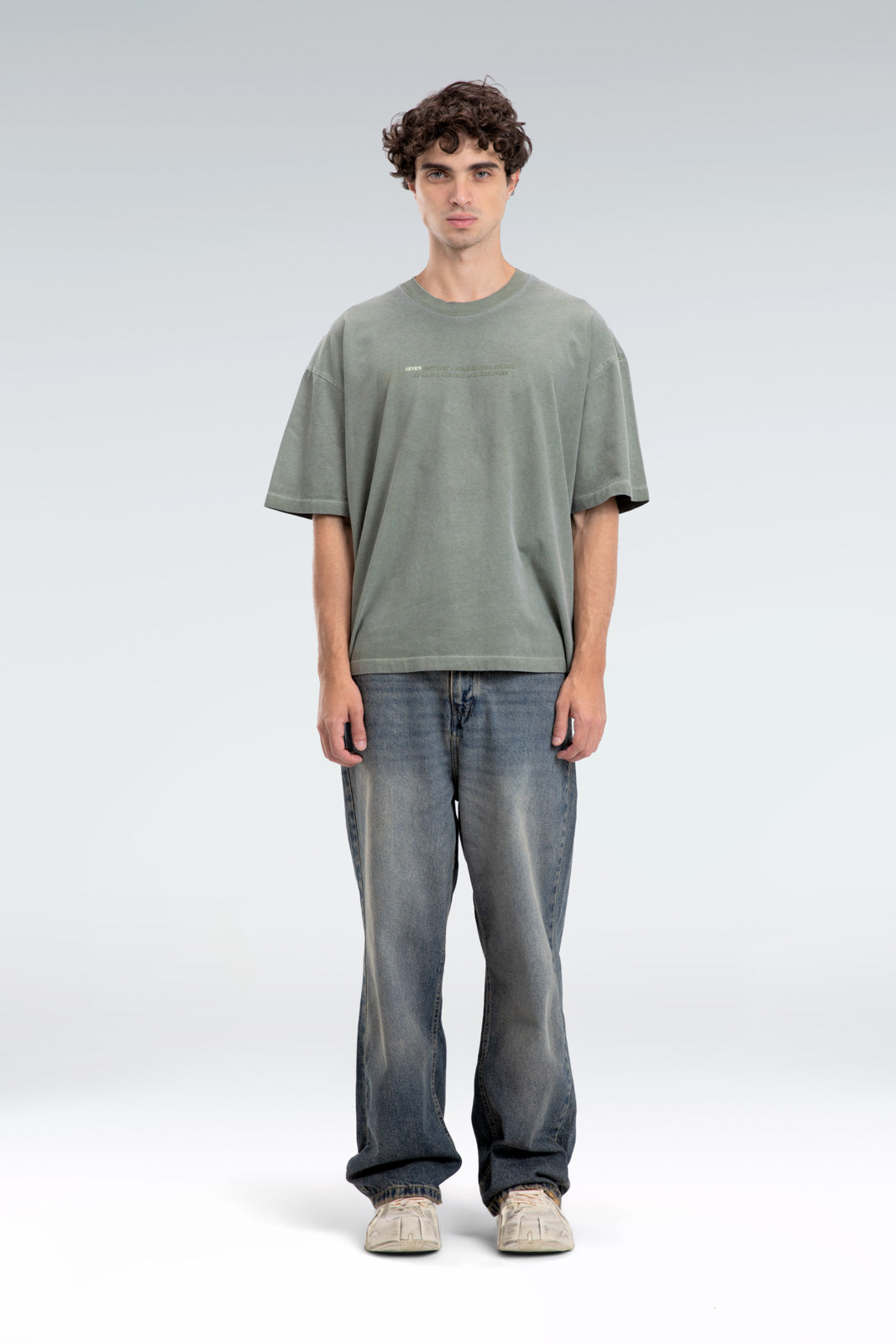 washed text t-shirt