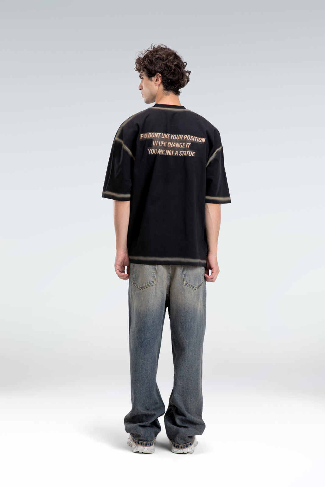 spray printed t-shirt