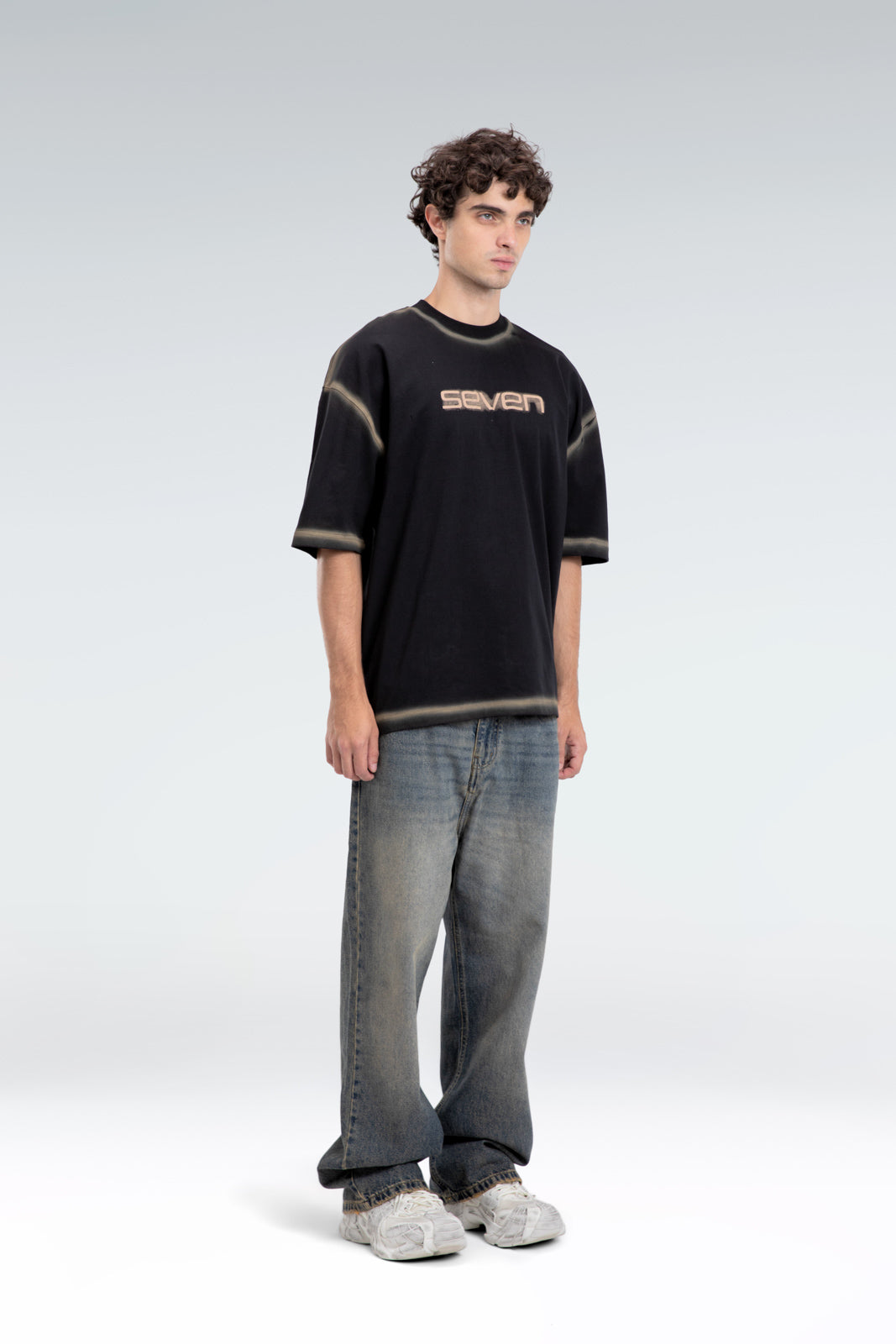 spray printed t-shirt