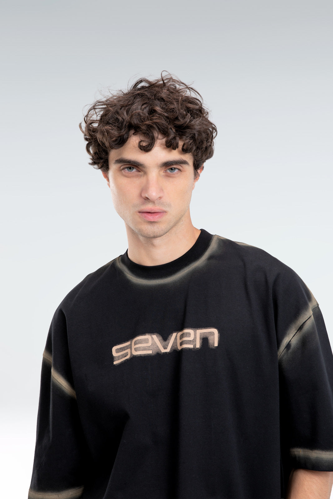 spray printed t-shirt