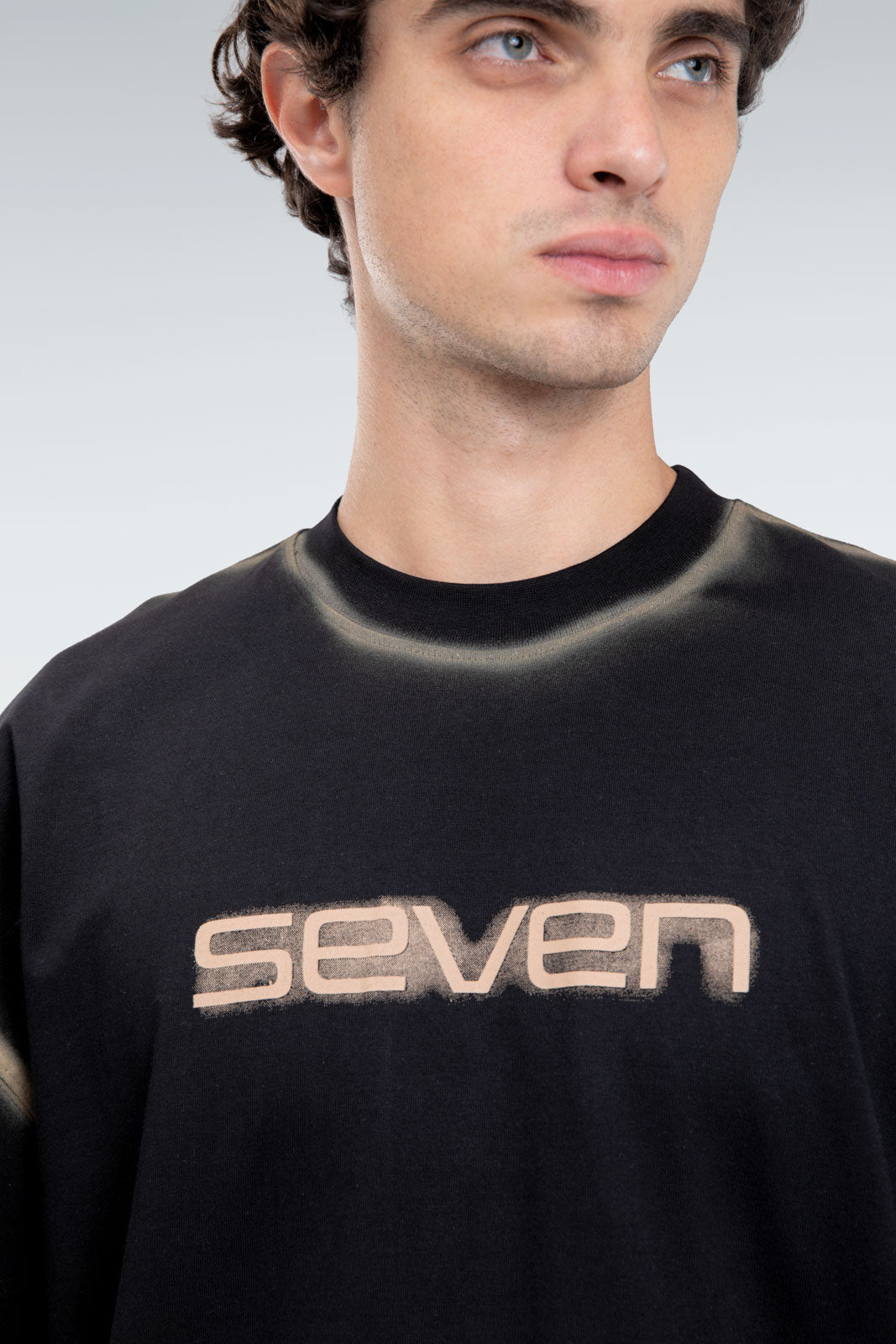 spray printed t-shirt