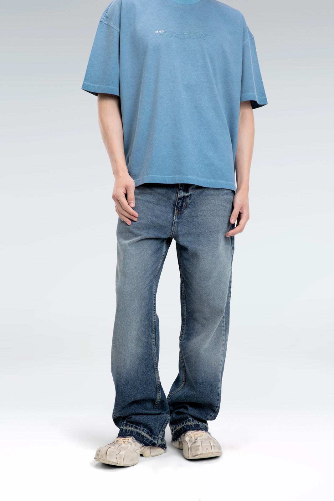 washed text t-shirt