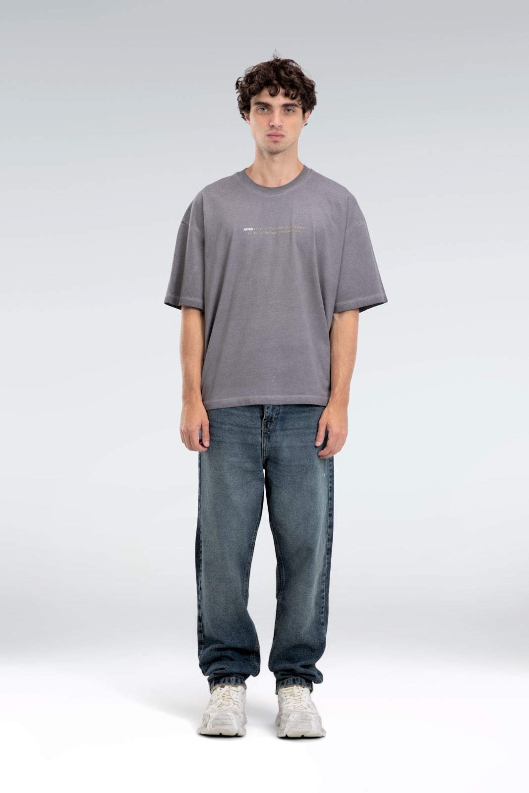 washed text t-shirt