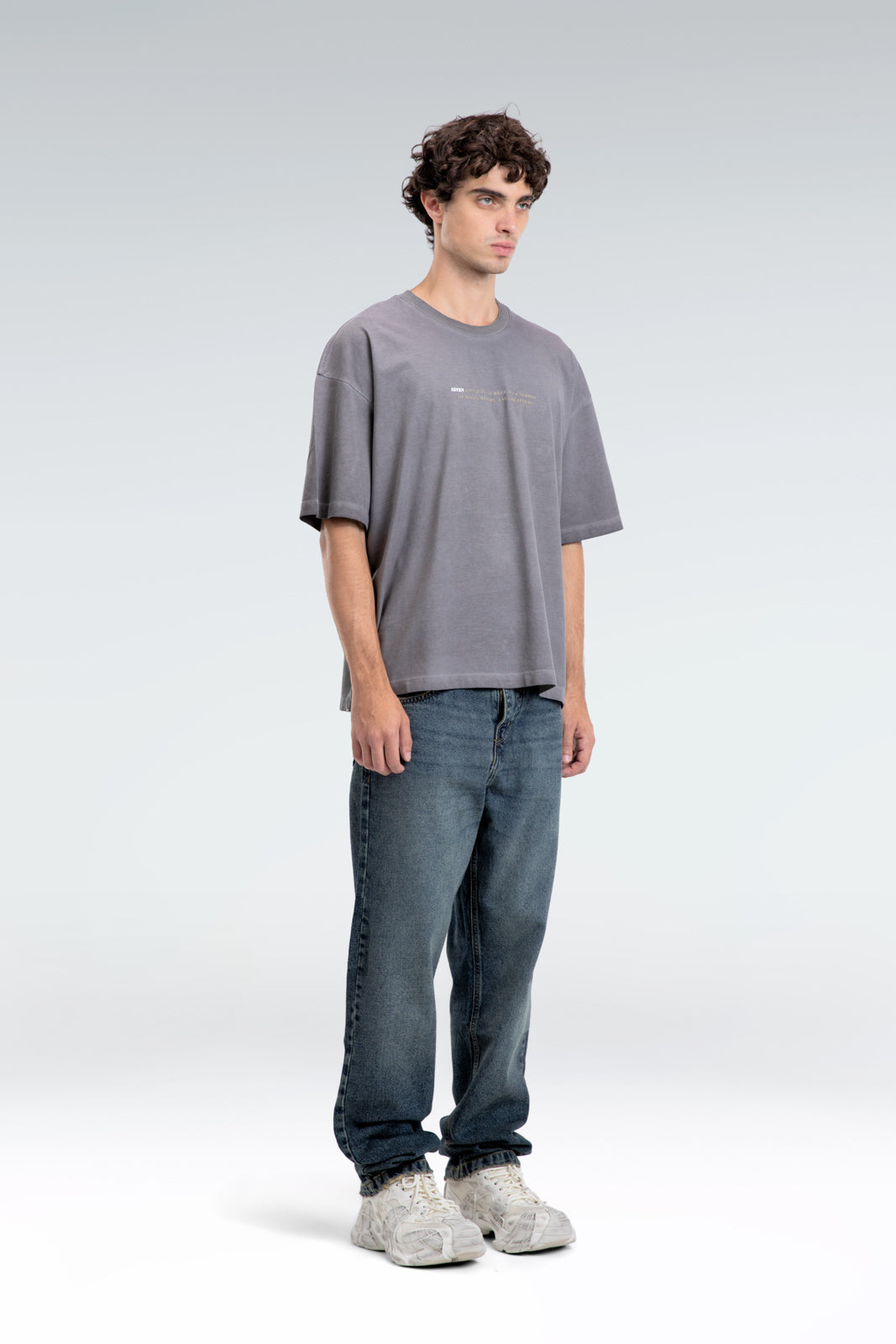 washed text t-shirt