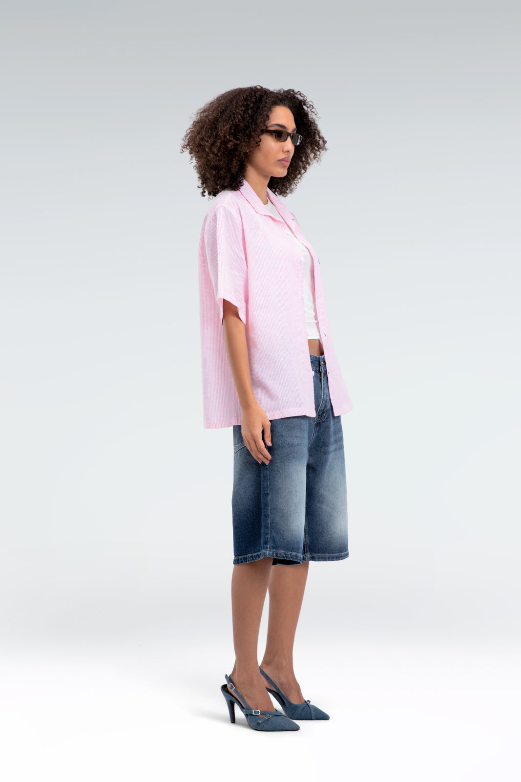 striped embroidered shirt