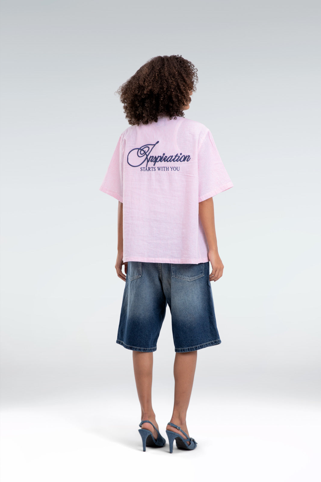 striped embroidered shirt