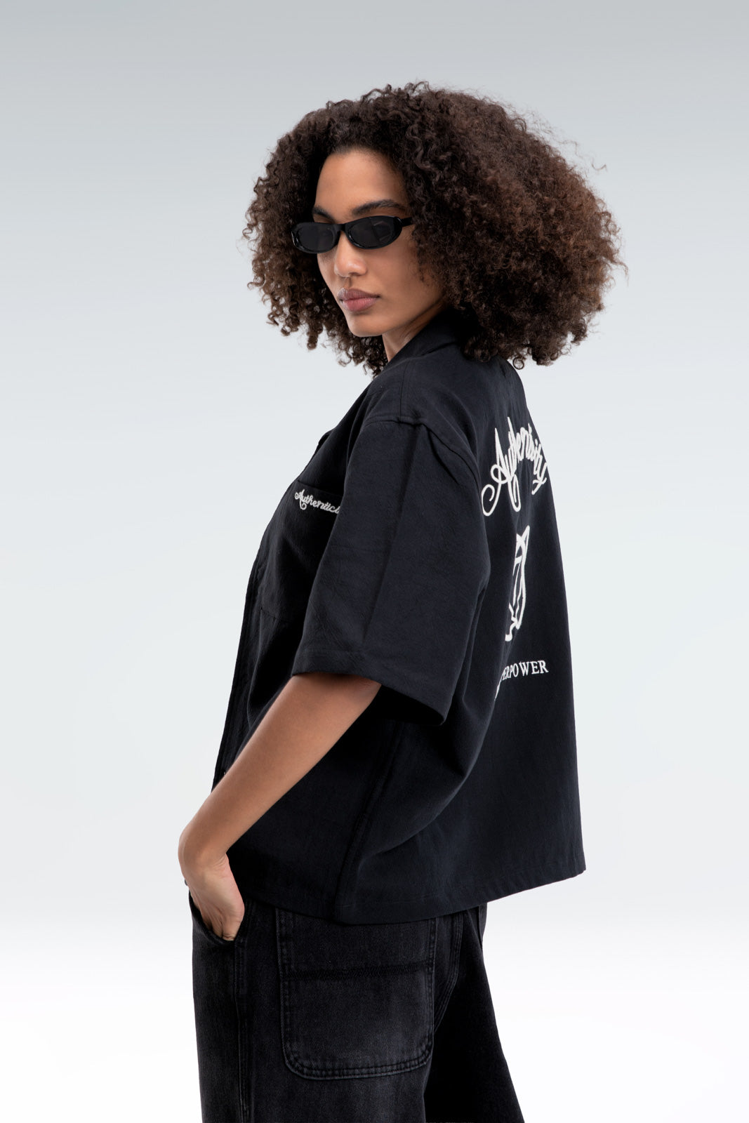 cotton linen embroidered shirt