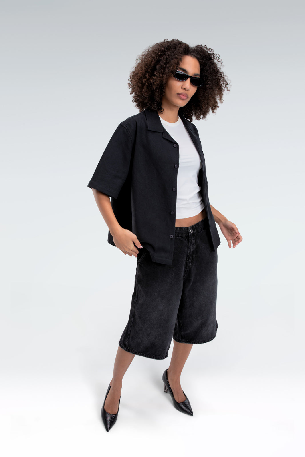 cotton linen embroidered shirt