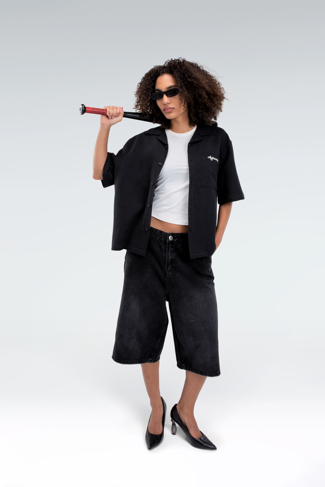 cotton linen embroidered shirt