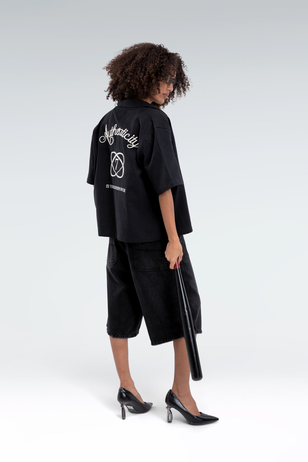 cotton linen embroidered shirt