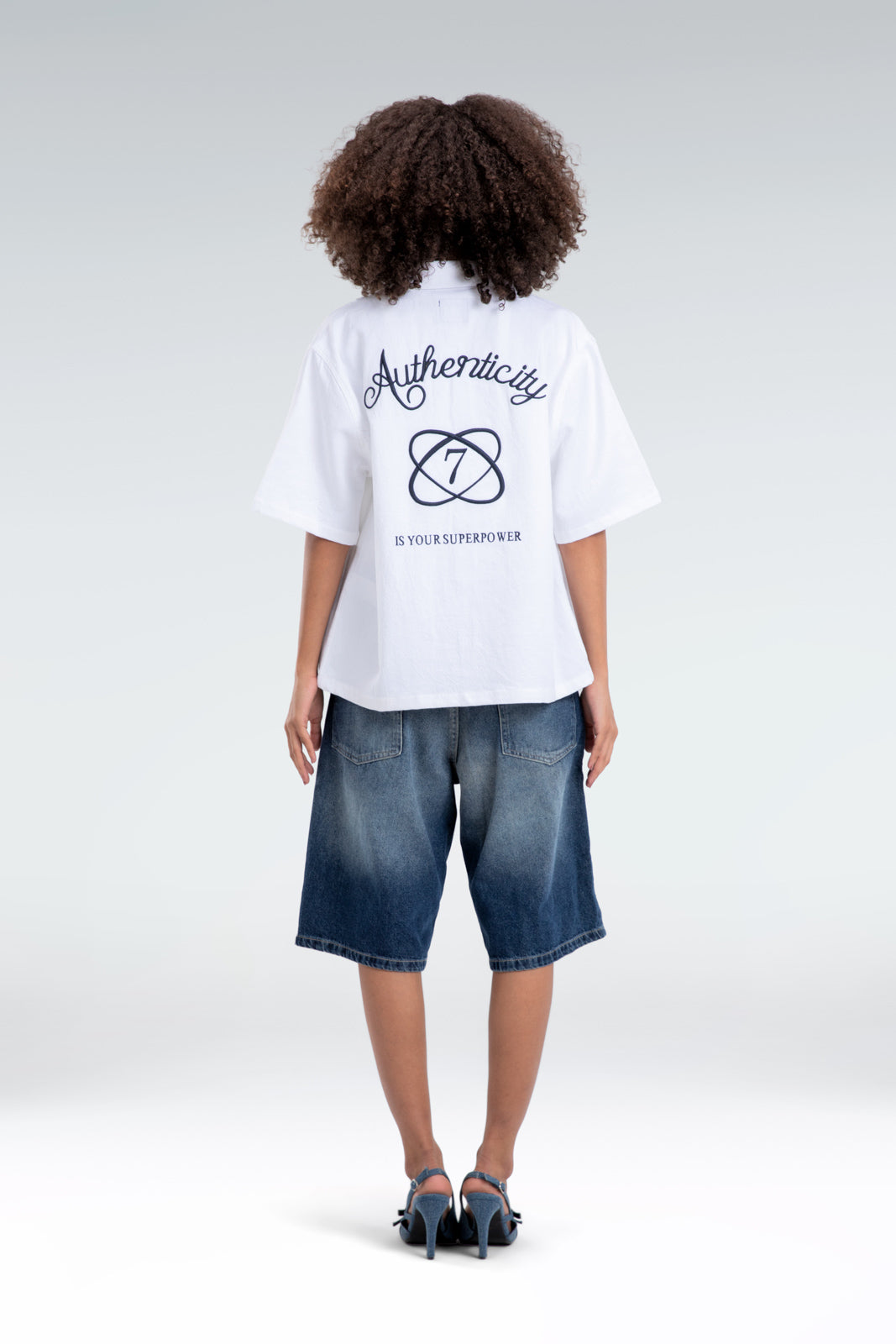 cotton linen embroidered shirt