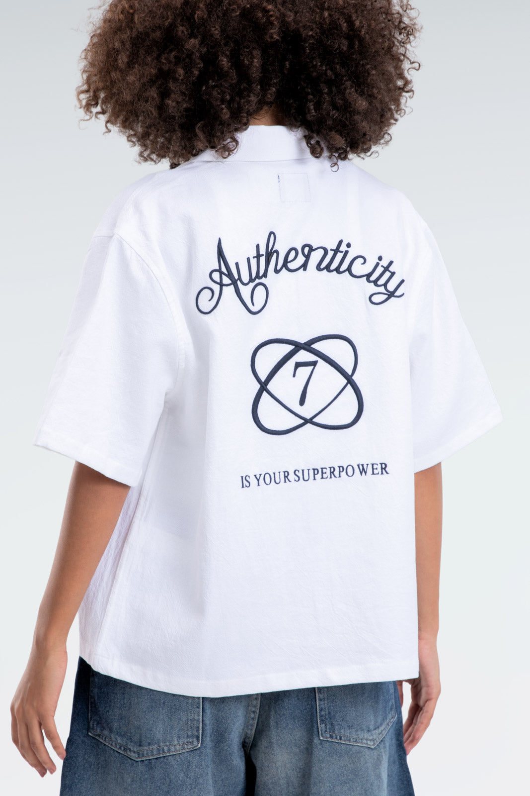 cotton linen embroidered shirt