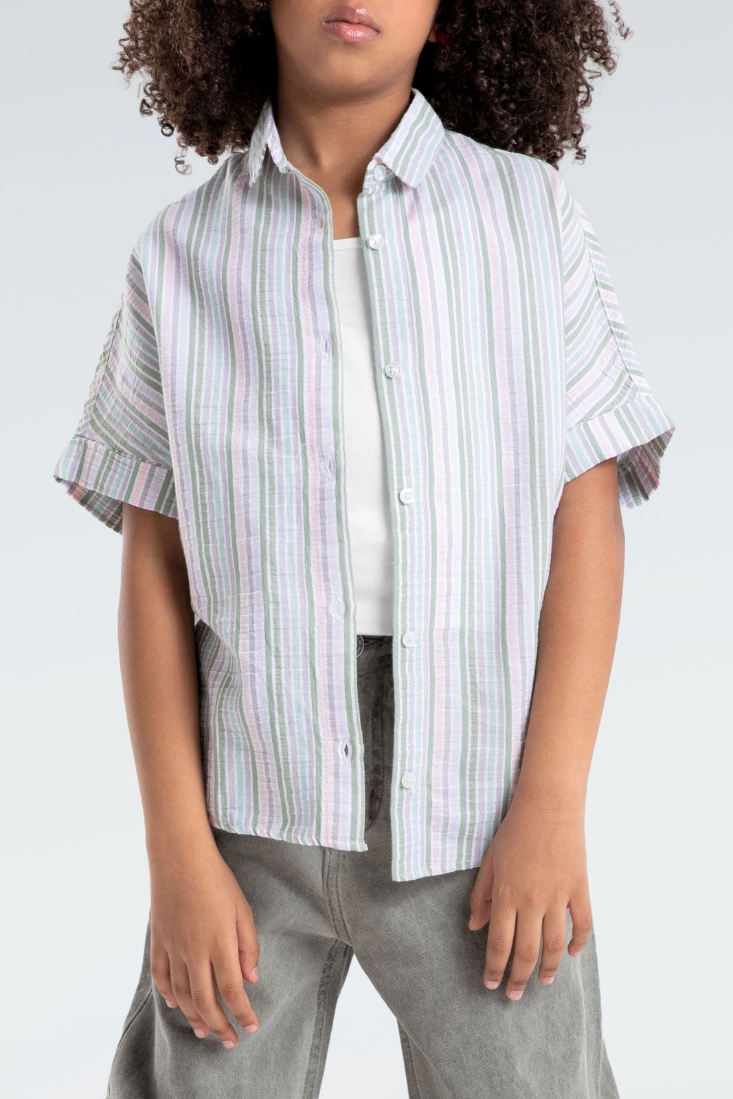 short sleeve stiped shirt
