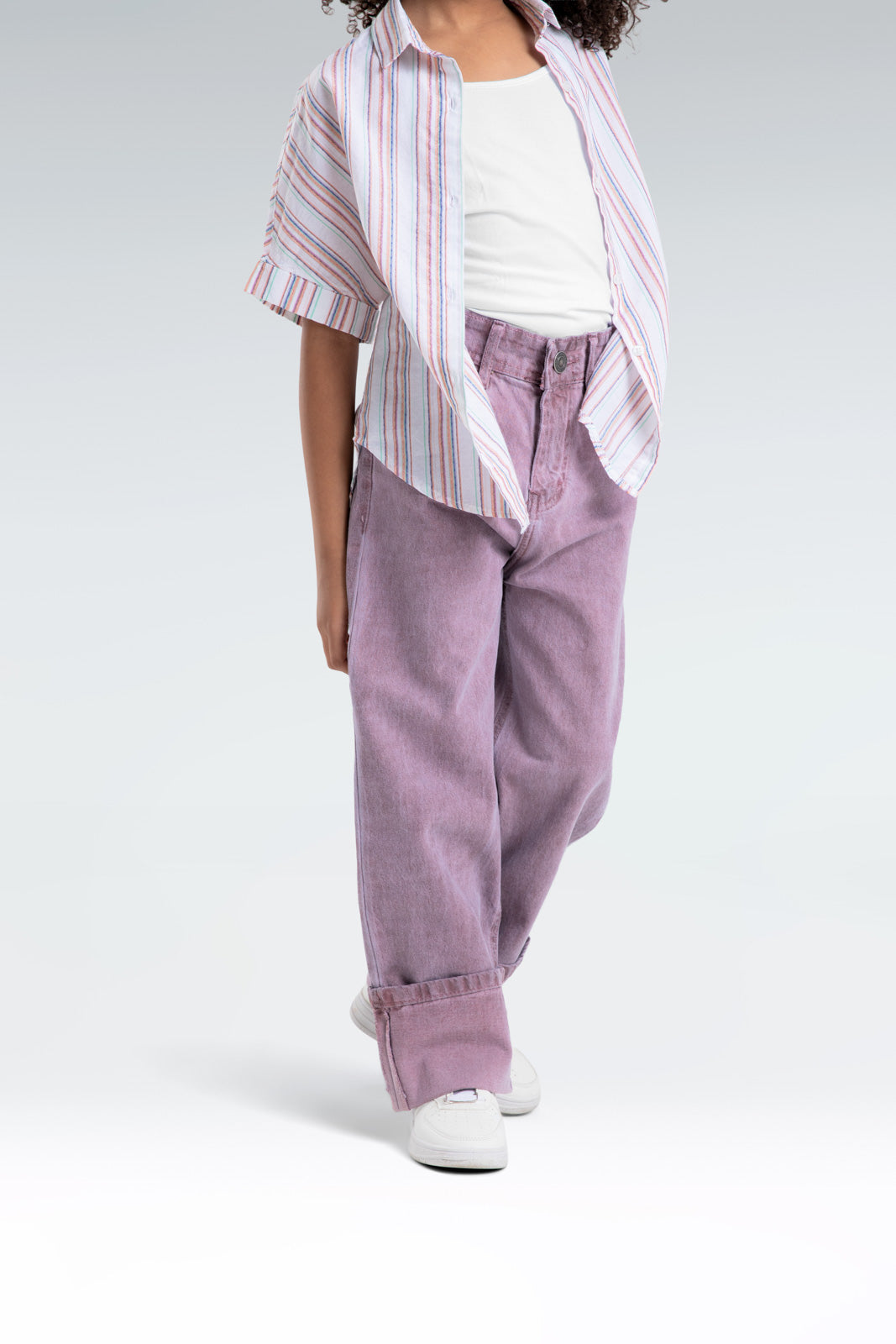 wide leg washed effect jeans