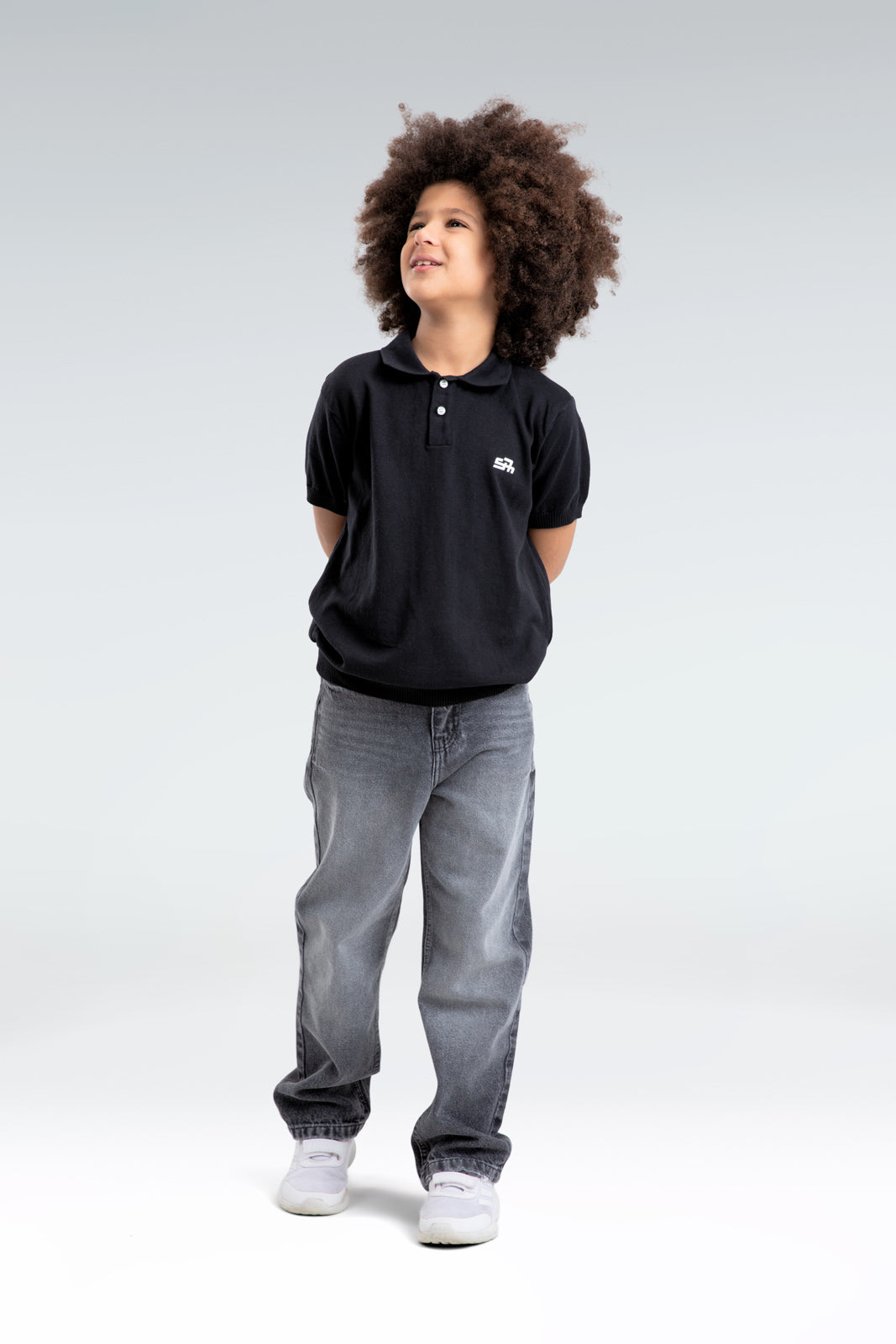 knitted polo t-shirt