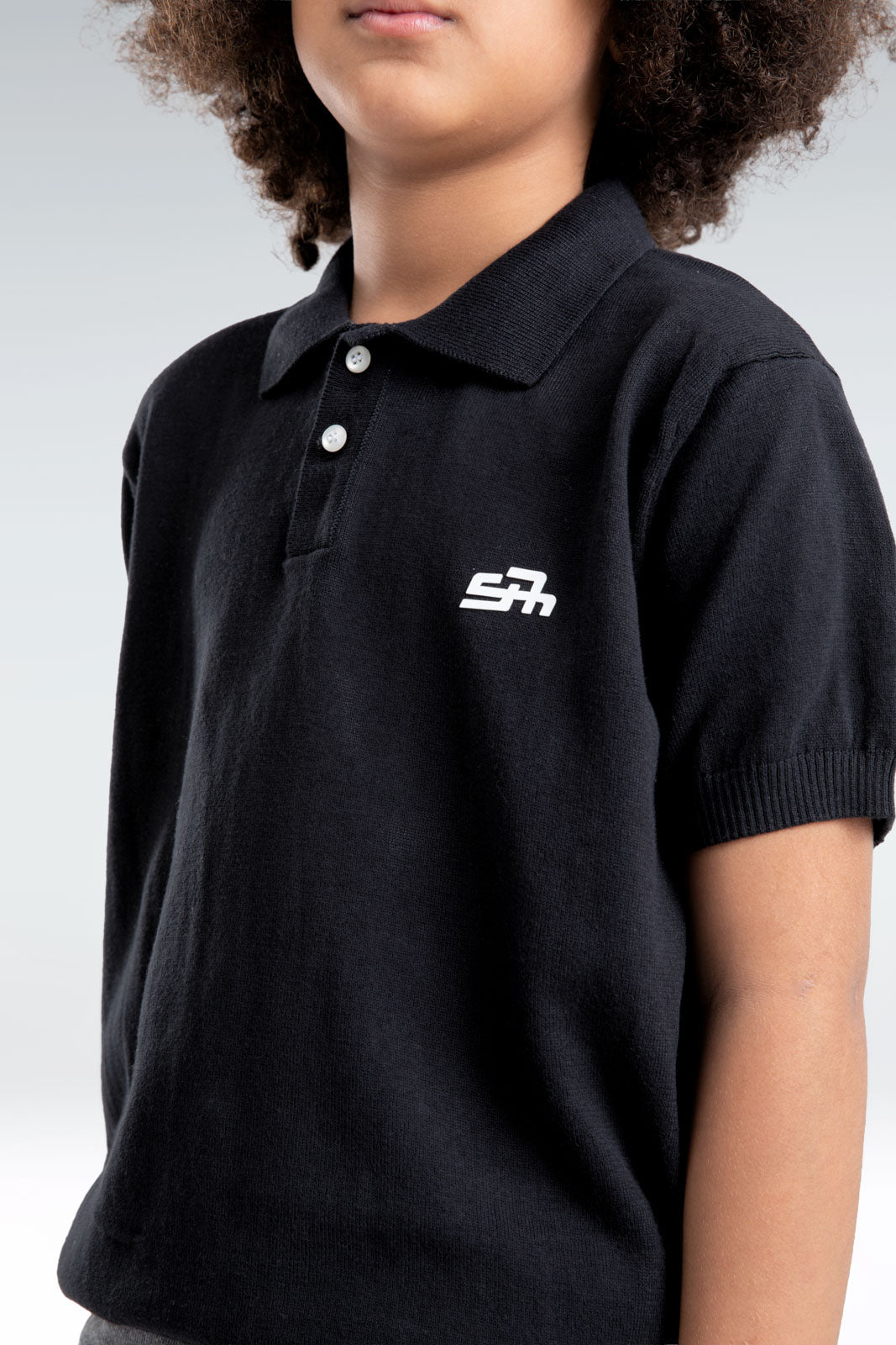 knitted polo t-shirt