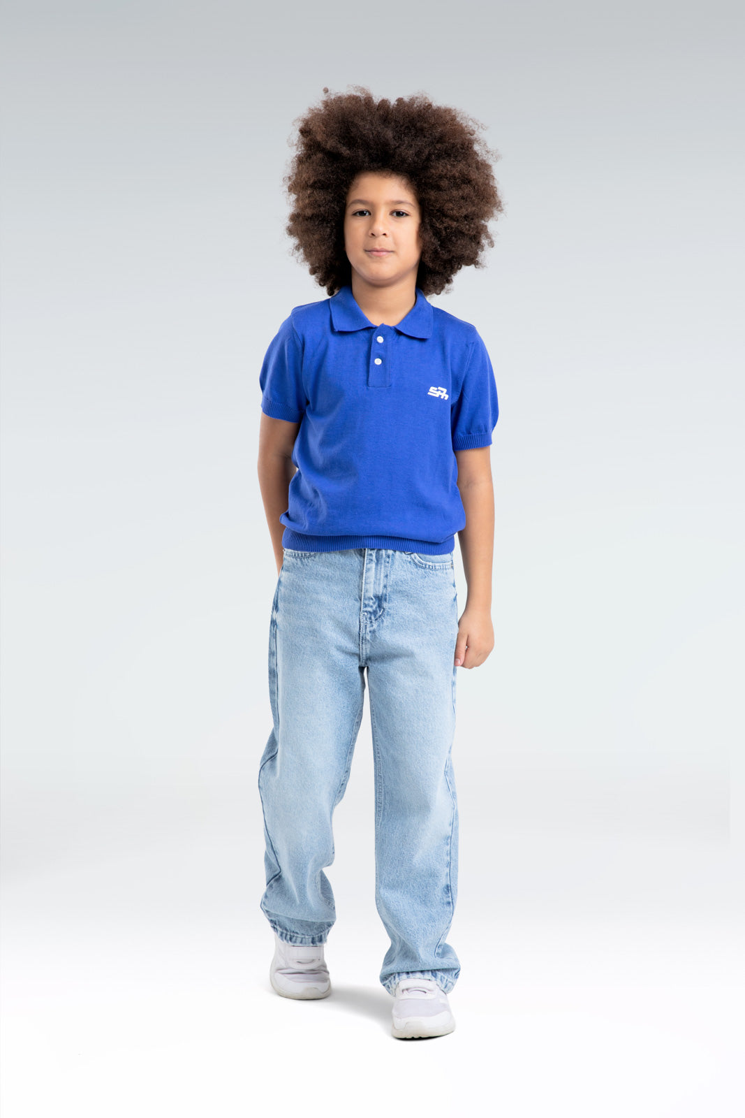 knitted polo t-shirt