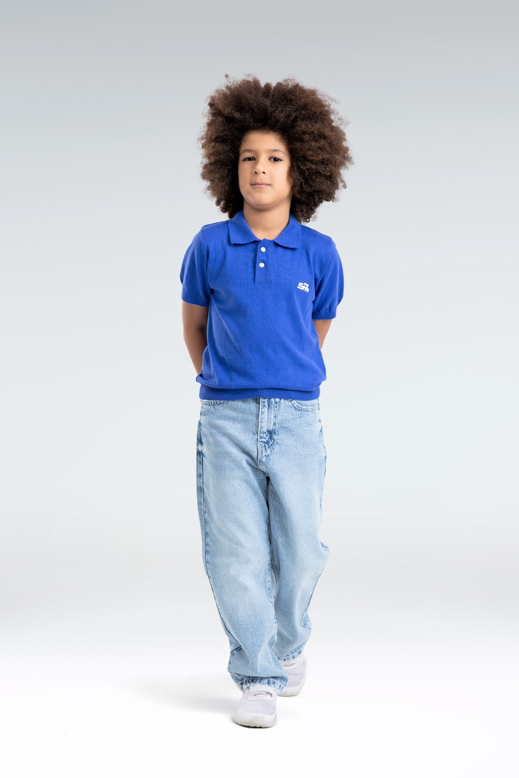knitted polo t-shirt