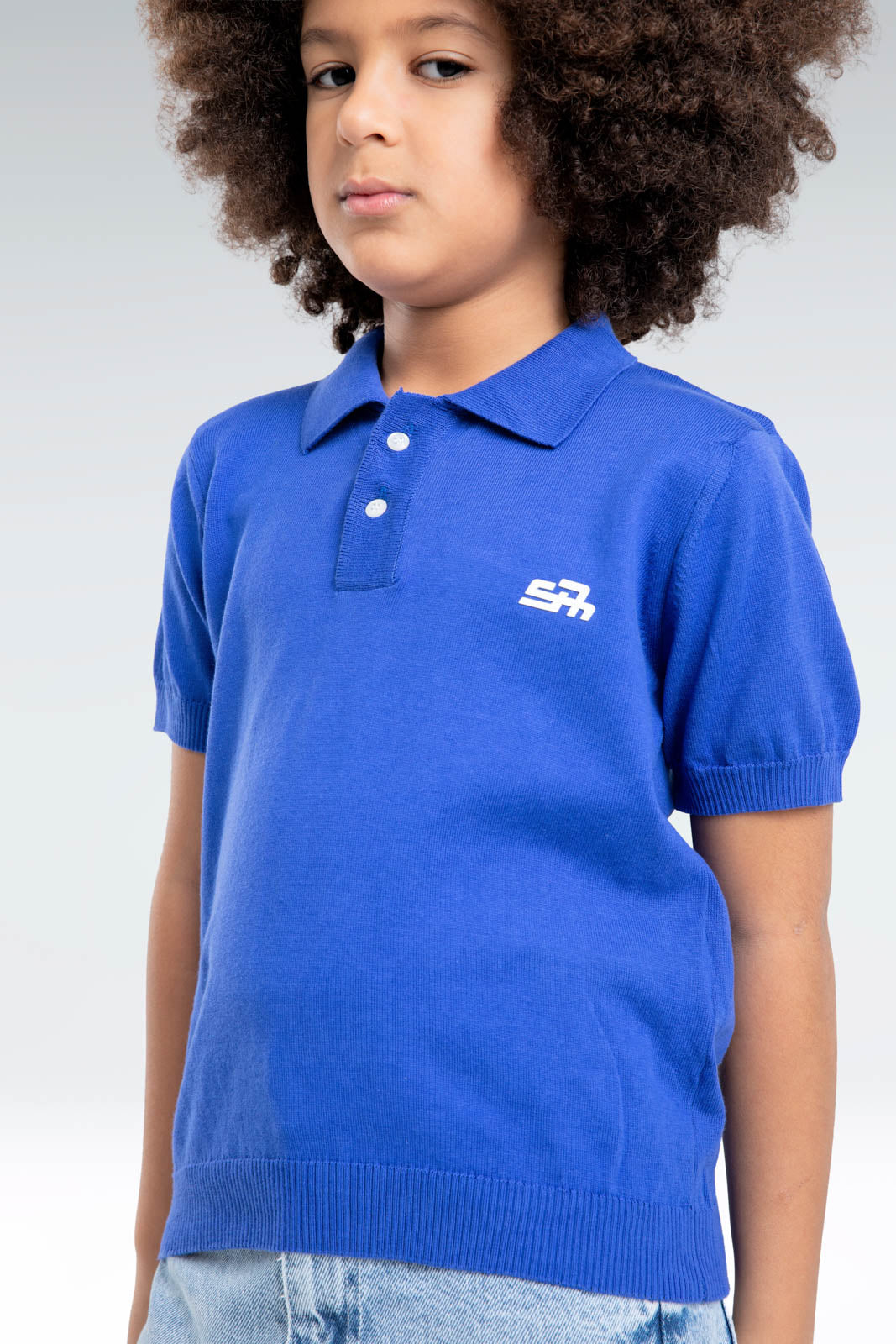 knitted polo t-shirt