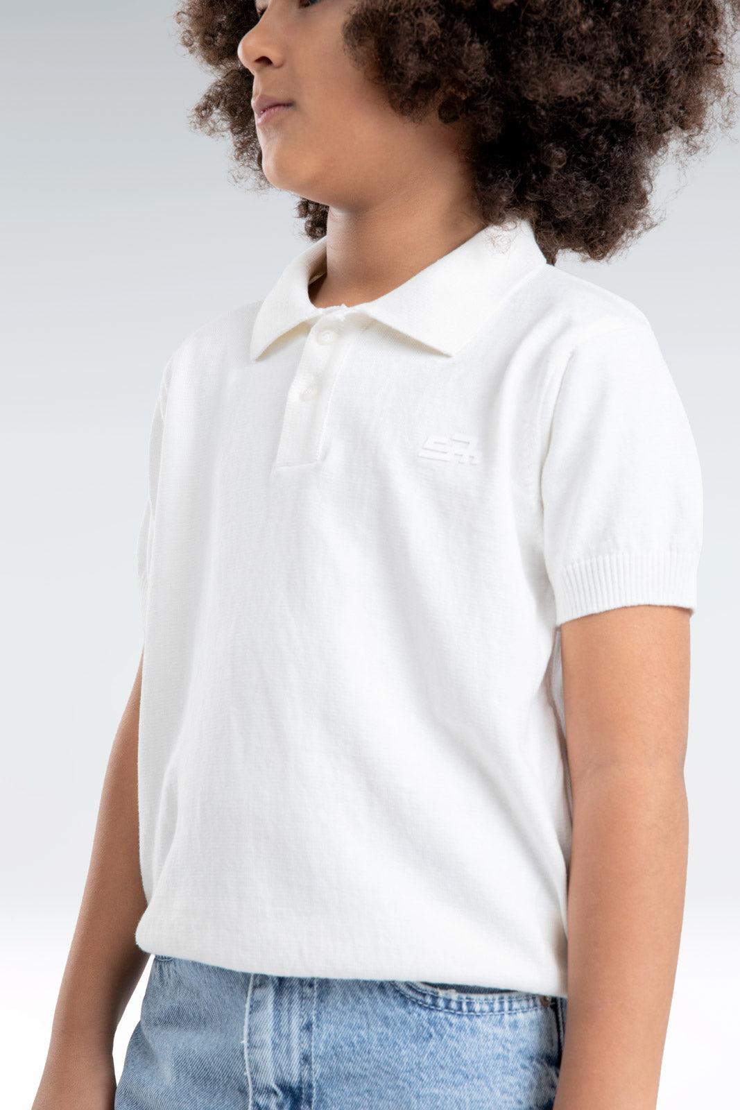 knitted polo t-shirt