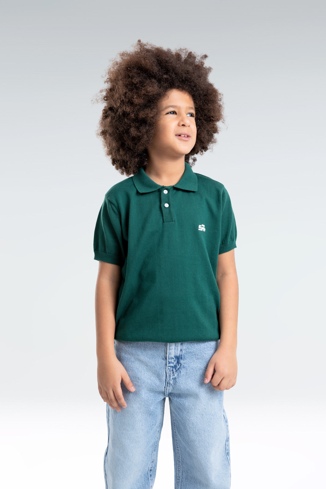 knitted polo t-shirt