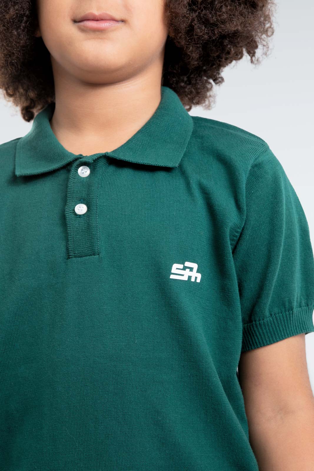 knitted polo t-shirt