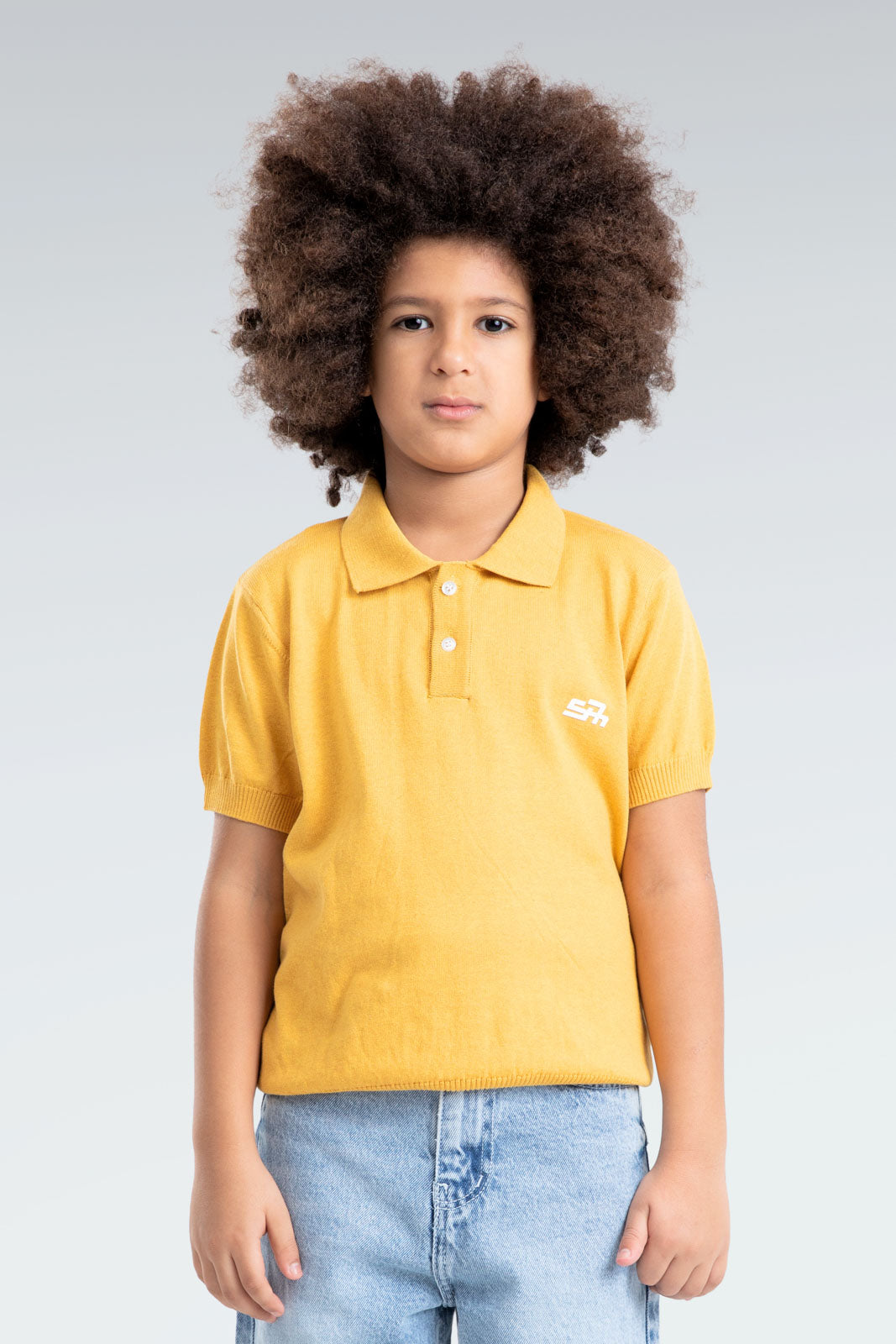 knitted polo t-shirt