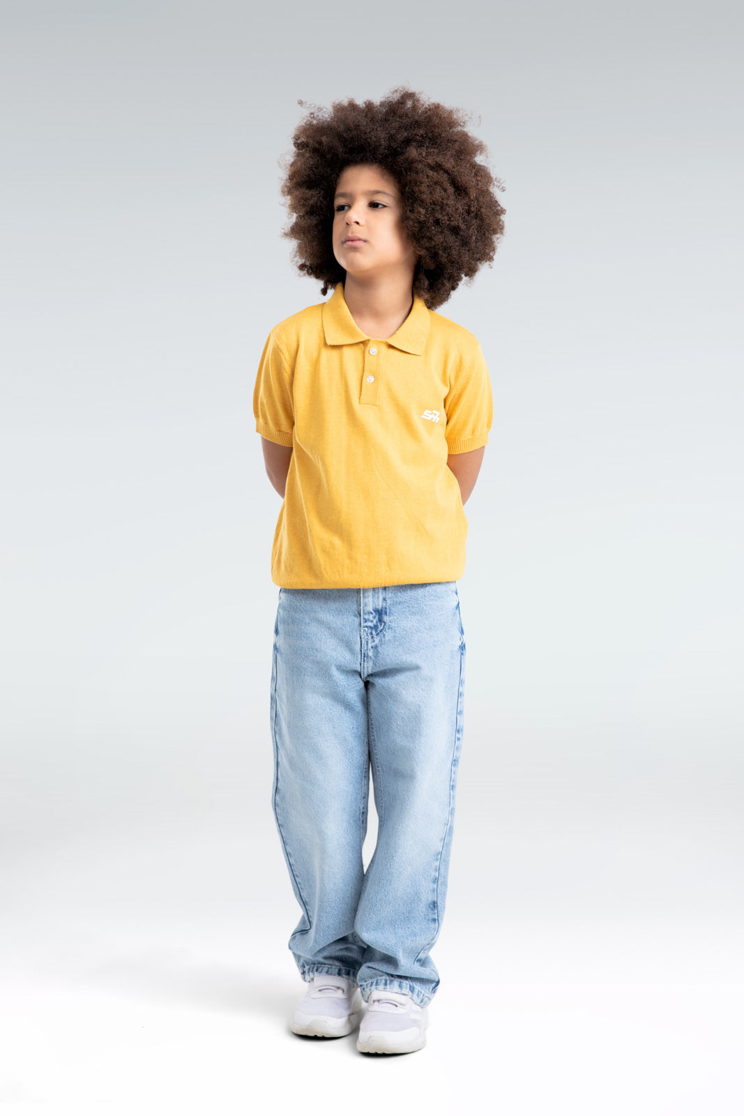 knitted polo t-shirt