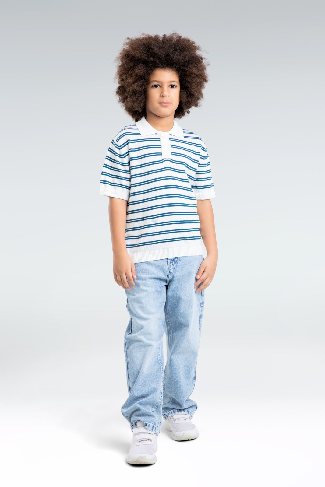 striped polo t-shirt