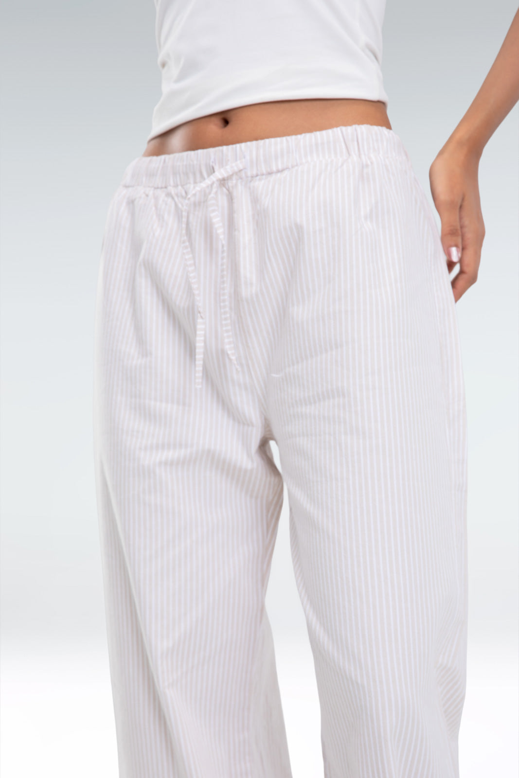 striped relaxed fit pants