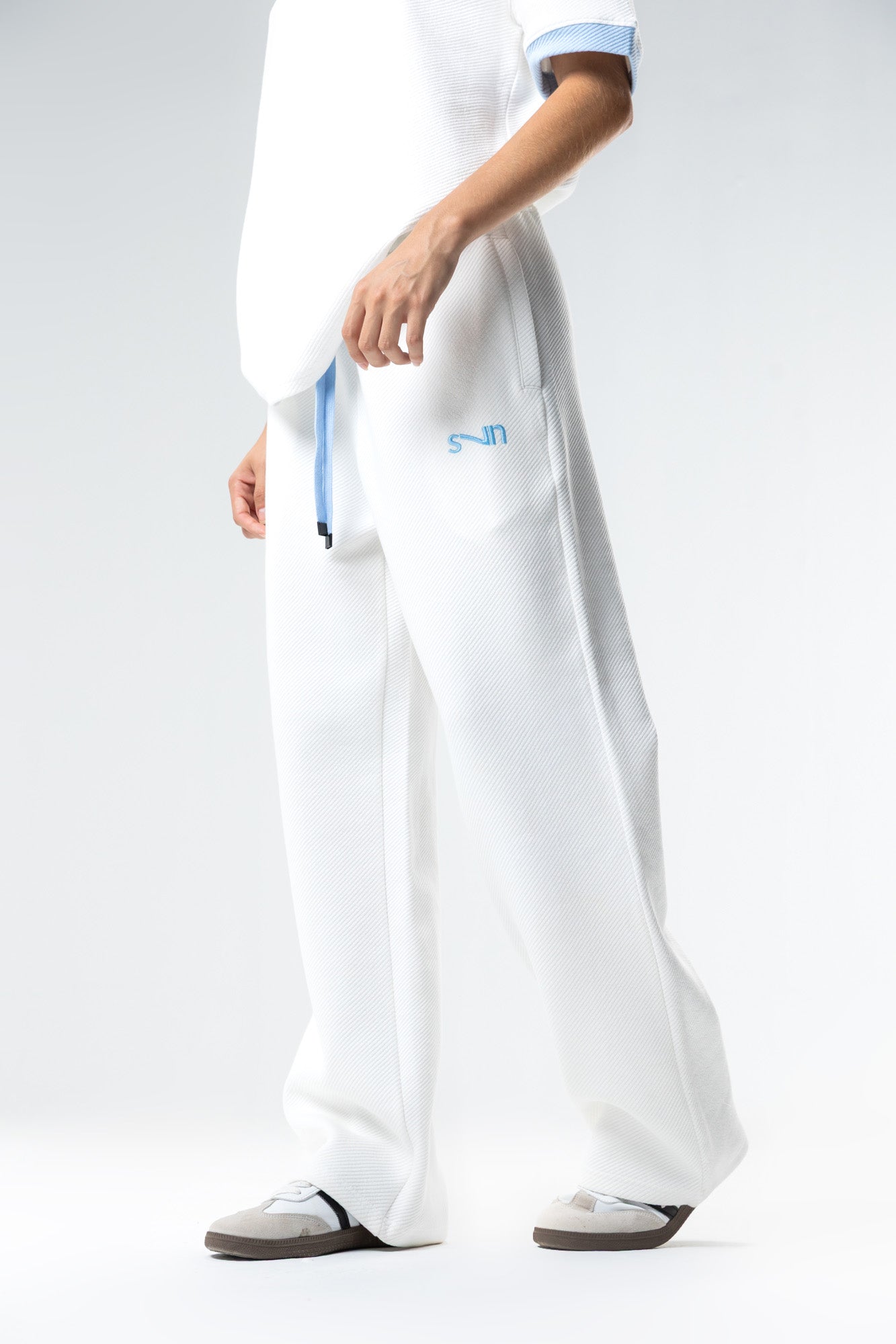 jacquard embroidered sweatpants