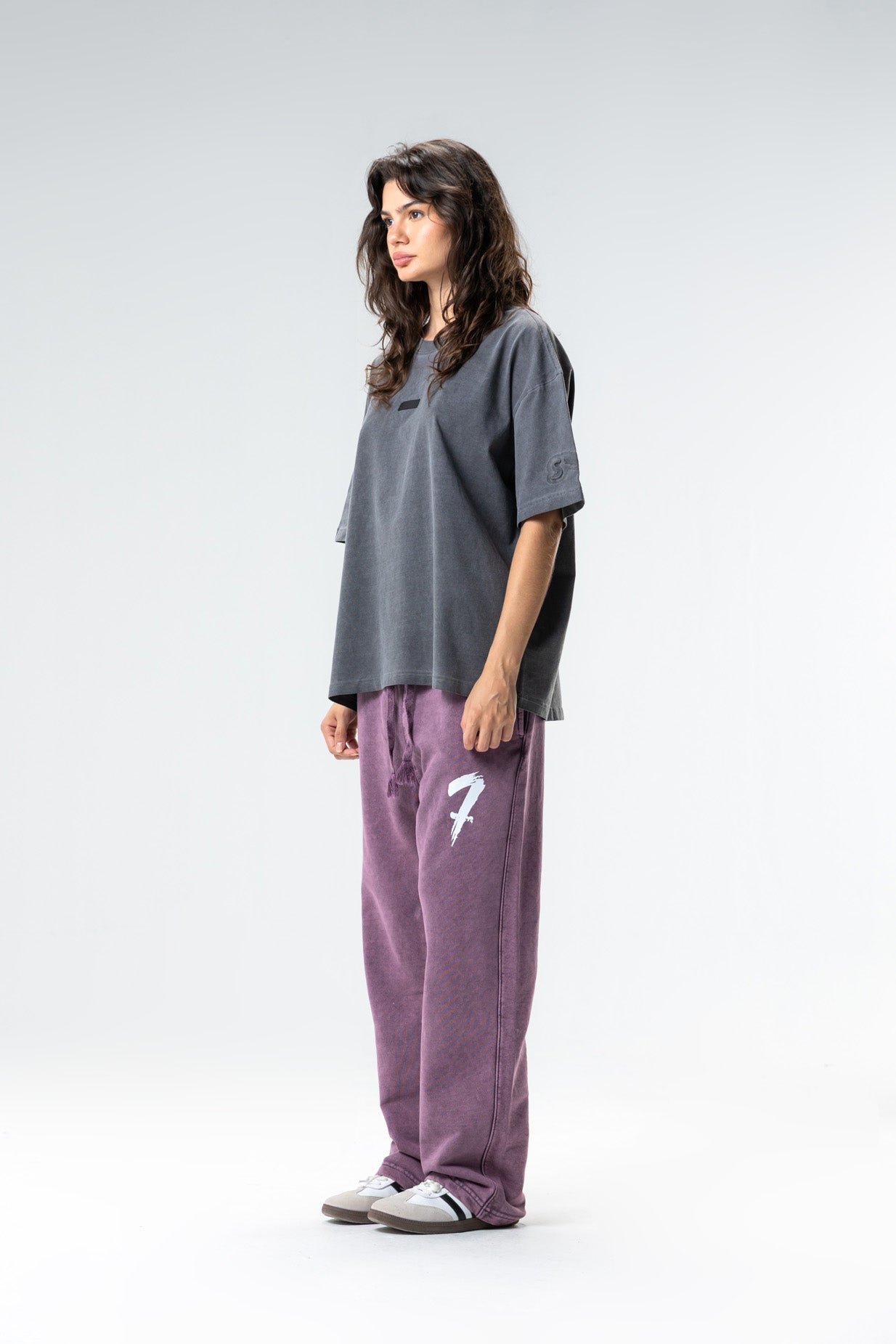 puff print washed t-shirt