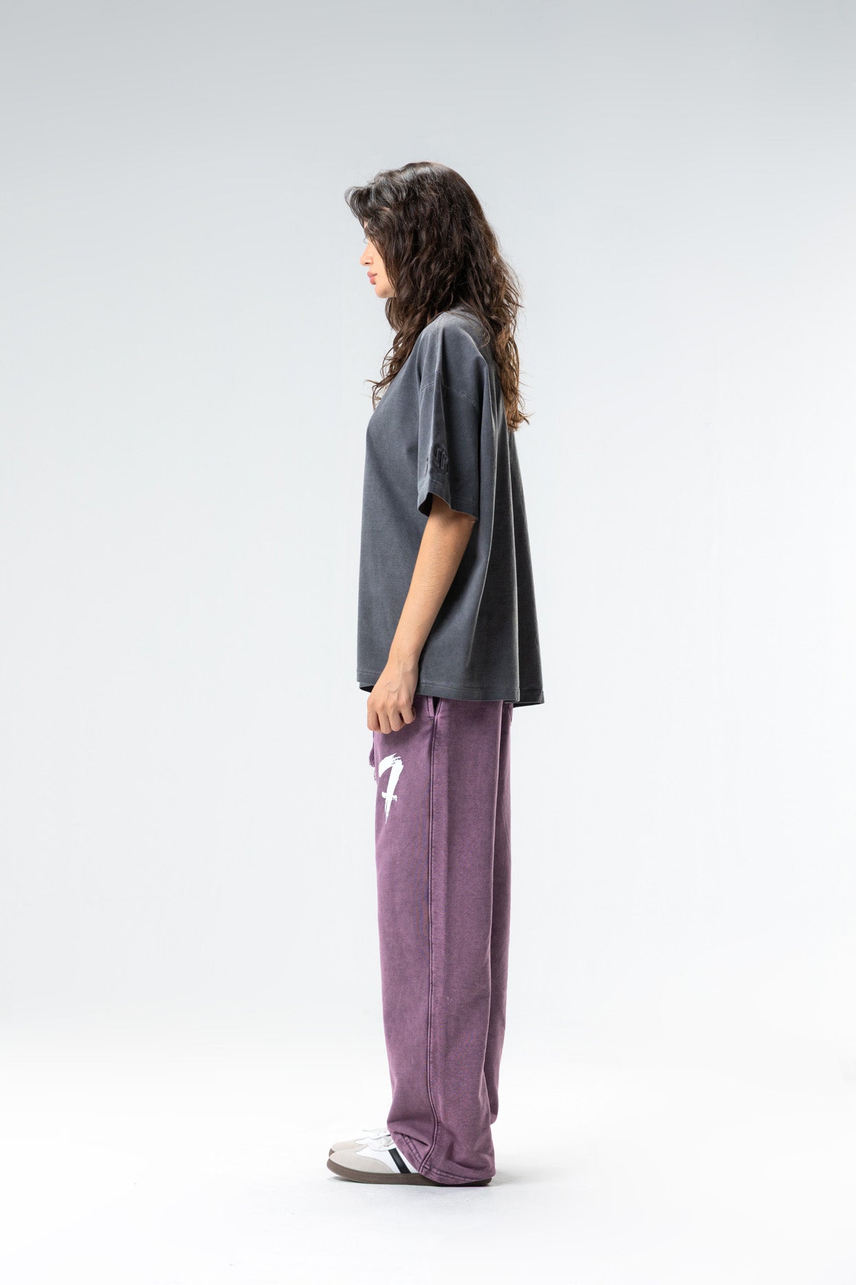 puff print washed t-shirt