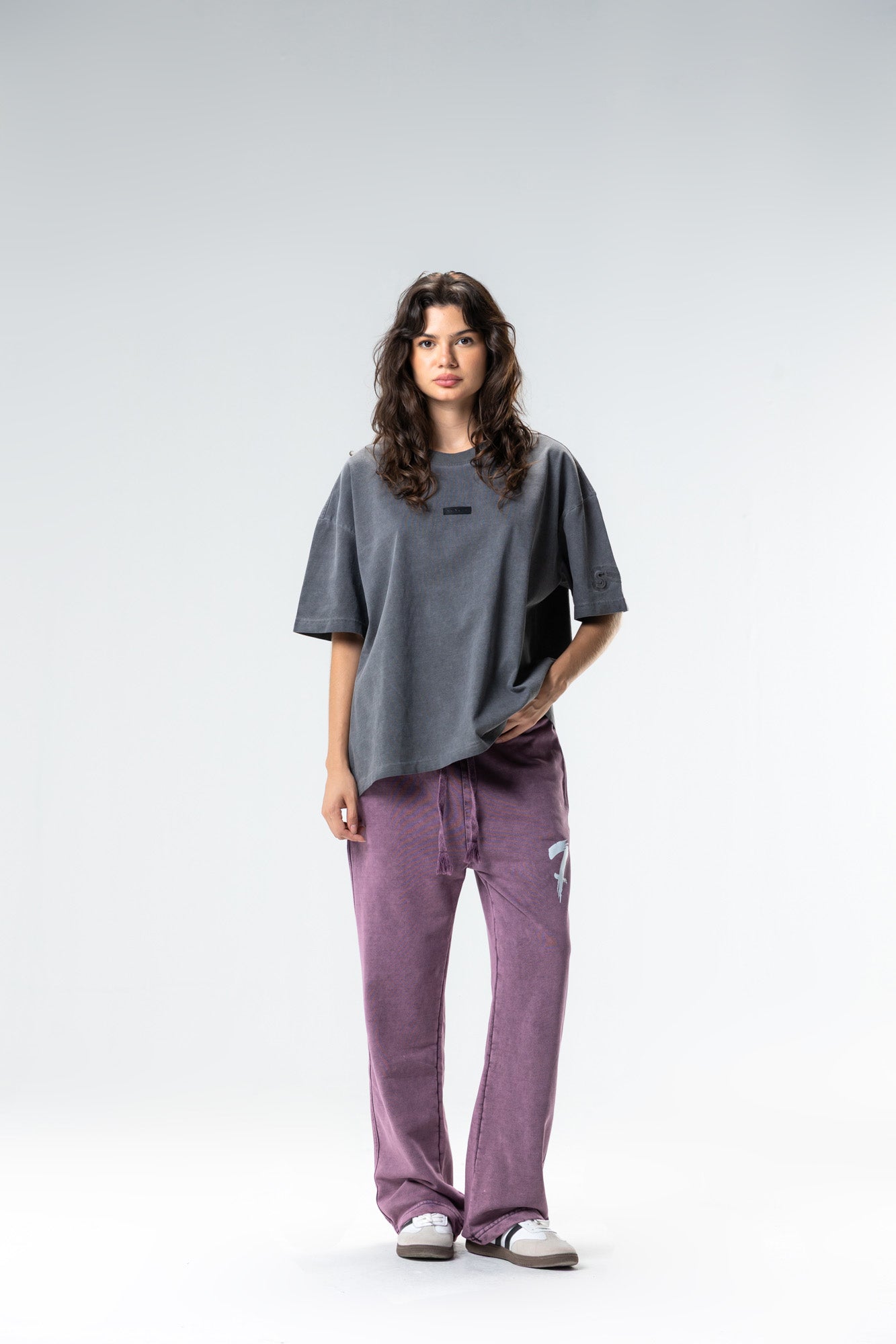 puff print washed t-shirt