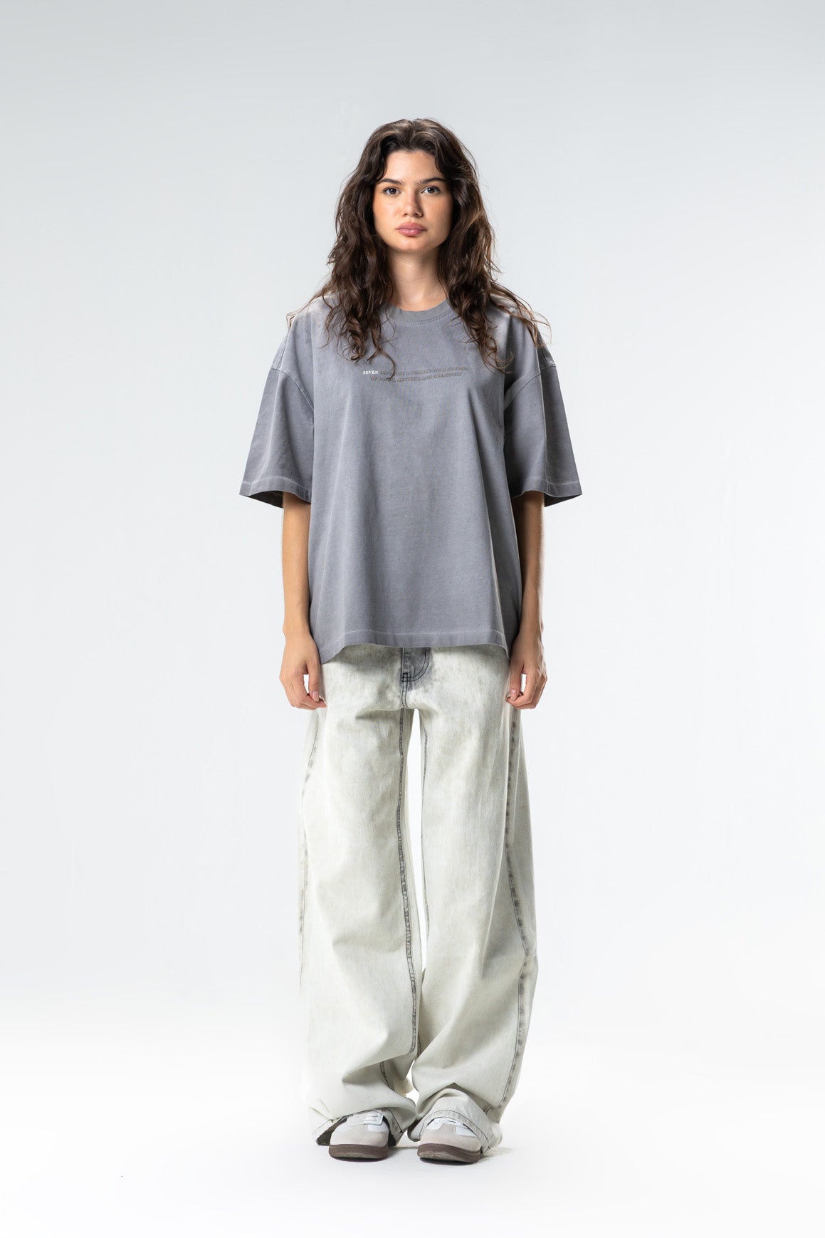 washed text t-shirt