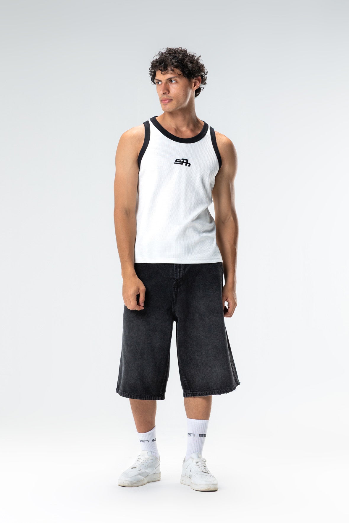 embroidered tank top