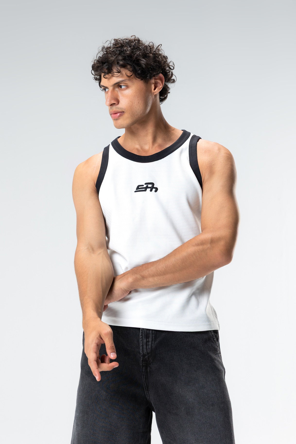 embroidered tank top