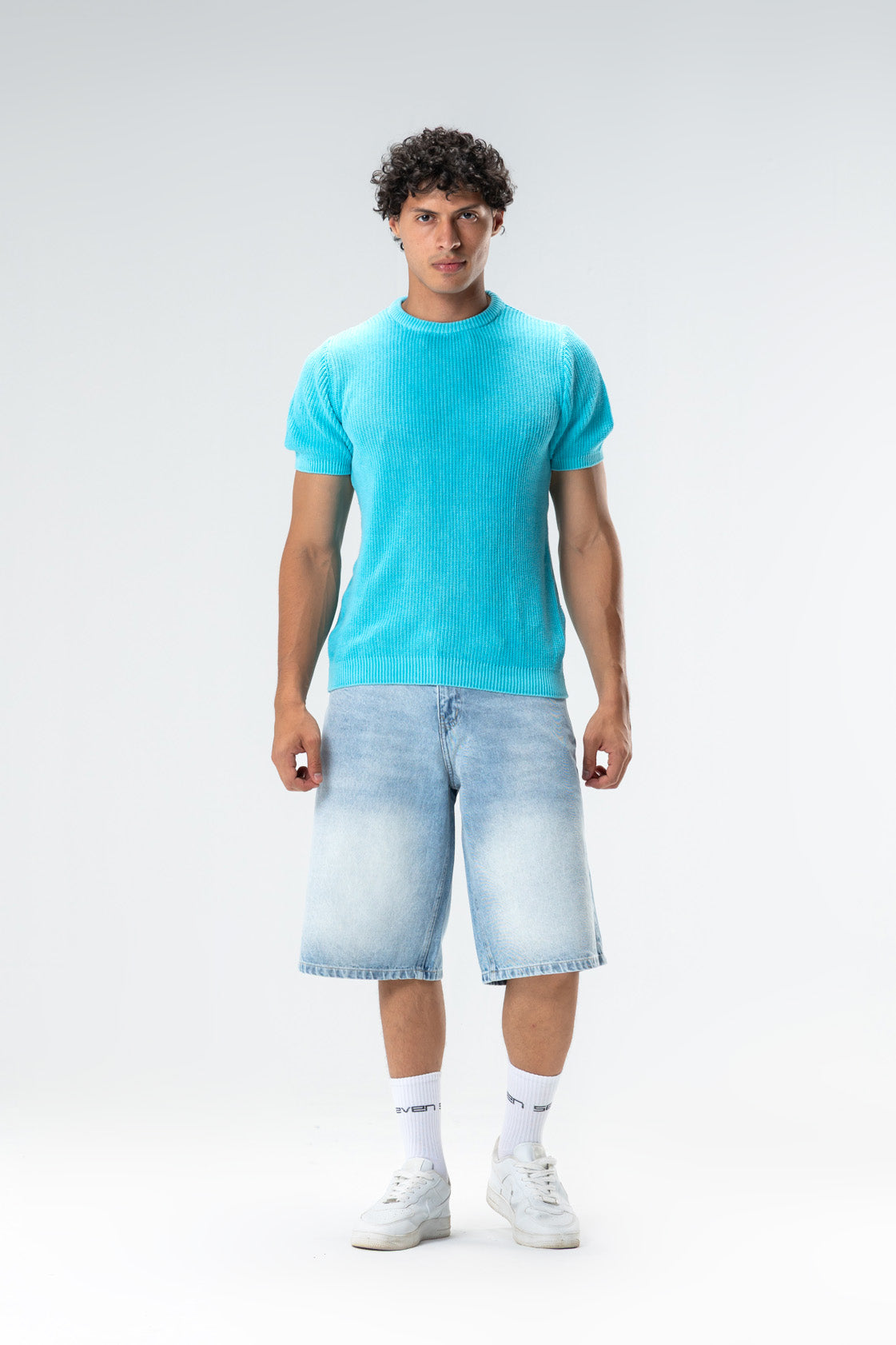 washed knit t-shirt