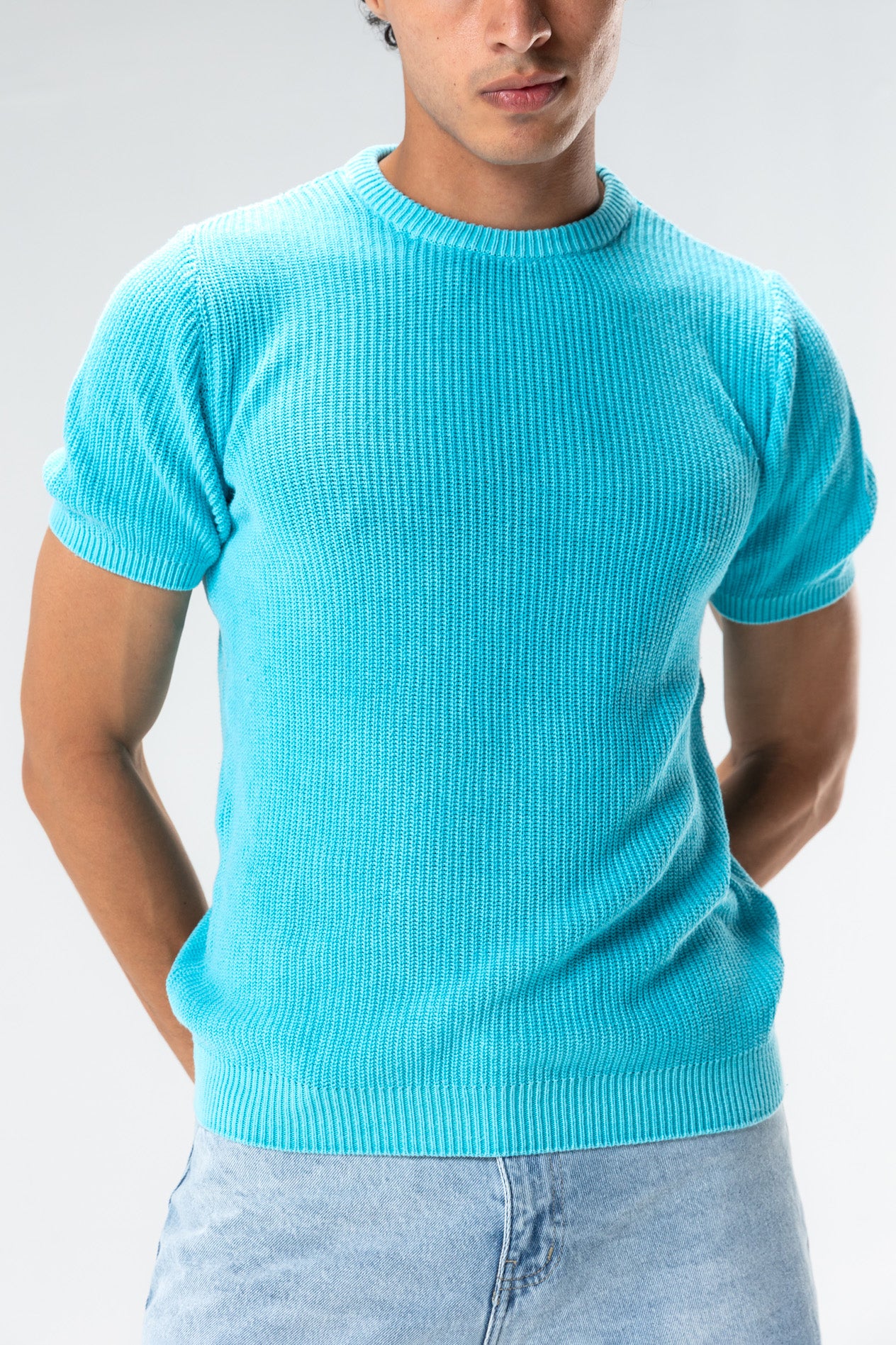washed knit t-shirt