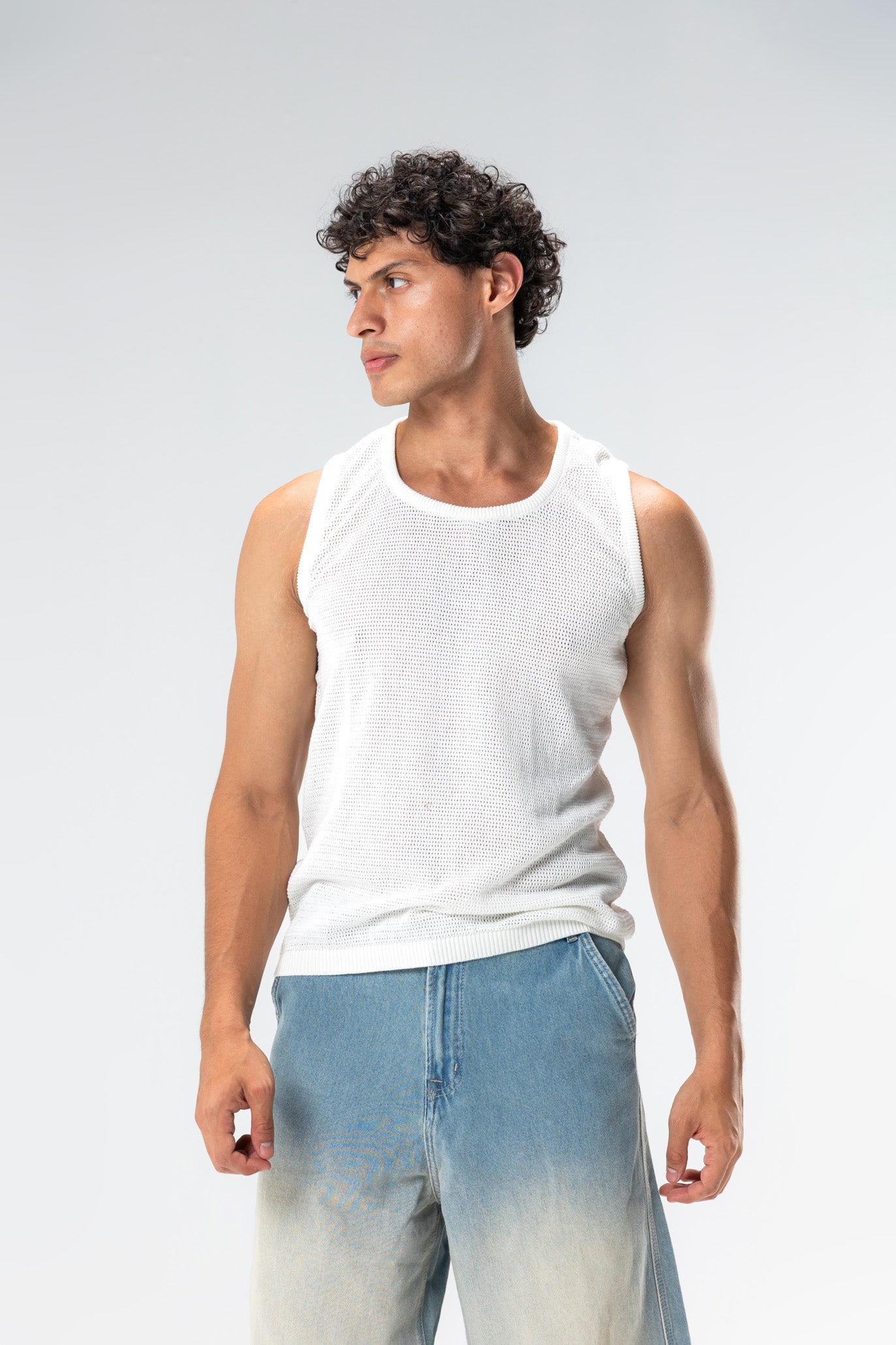 open work tank top