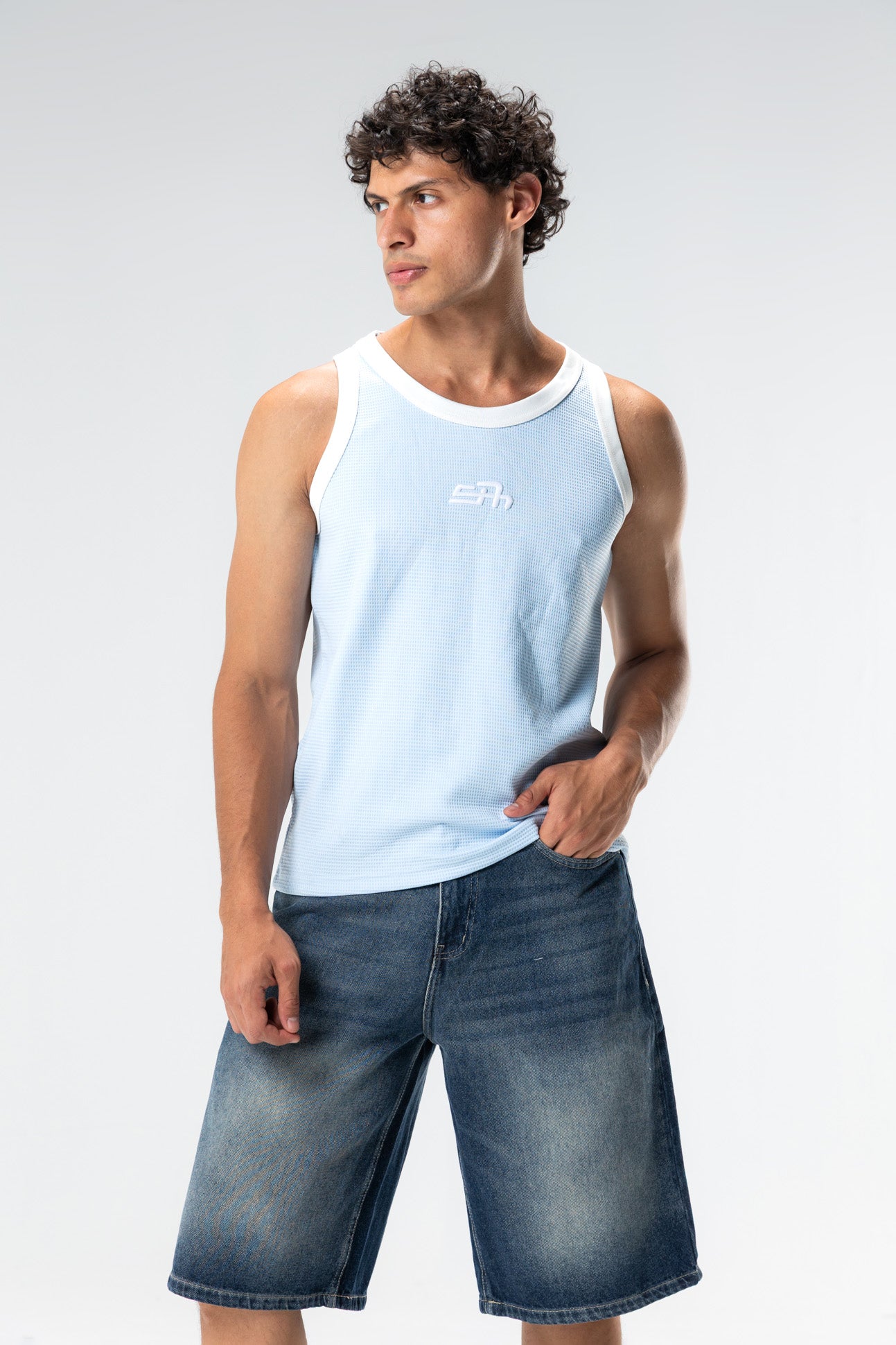 embroidered tank top